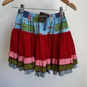 Matilda Jane Sugarland Lollipop Tutu Ruffle Skirt 10 HOLIDAY Christmas NWT